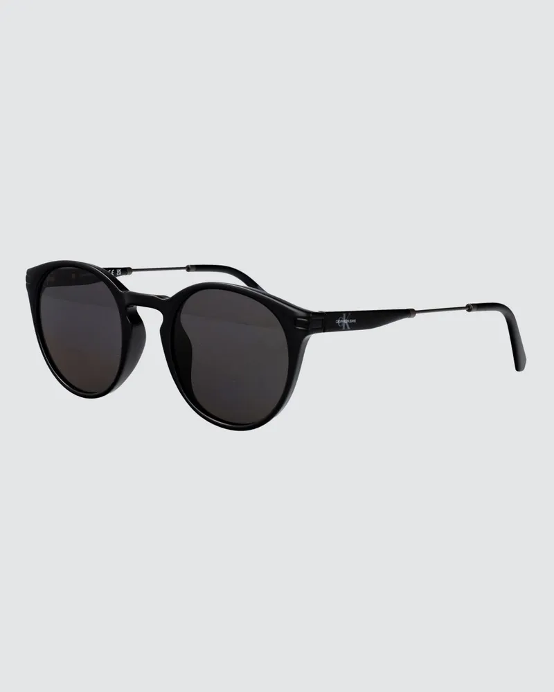 Calvin Klein Abgerundete Sonnenbrille aus Schildpatt-Acetat Schwarz