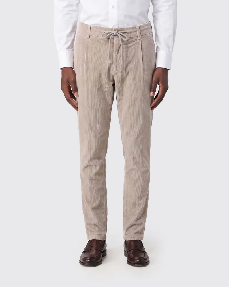 Eleventy Slim-Fit-Cordhose mit Kordelzug am Bund und Bundfalten Sand