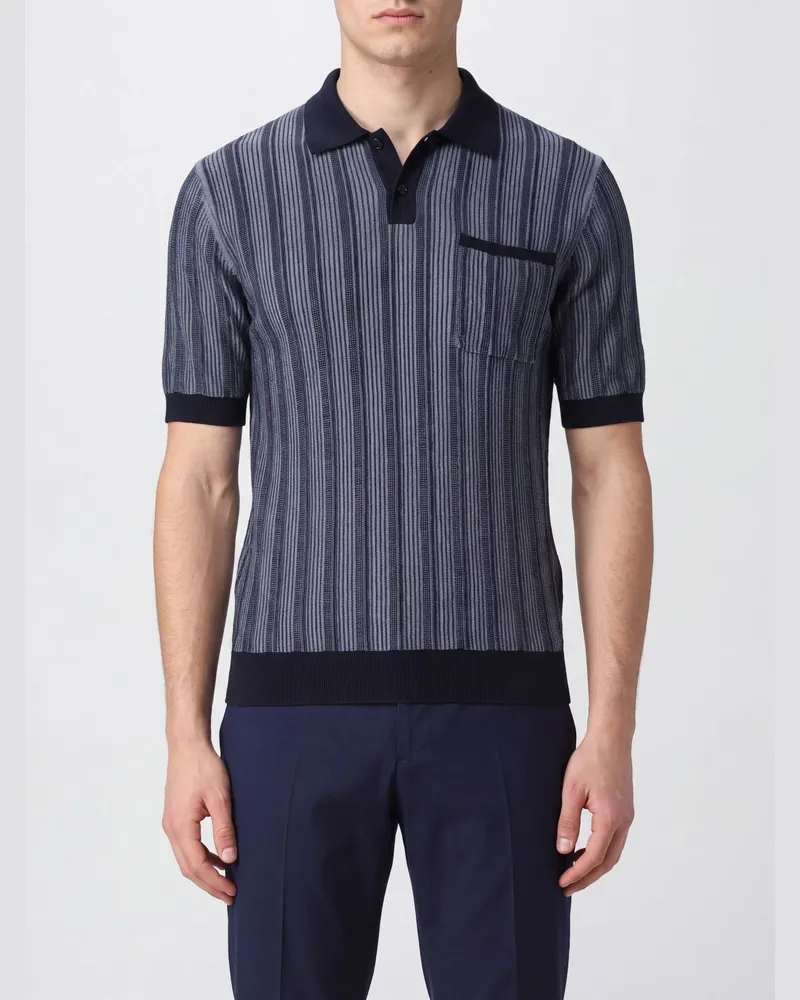 Ballantyne Baumwoll-Polohemd Blau
