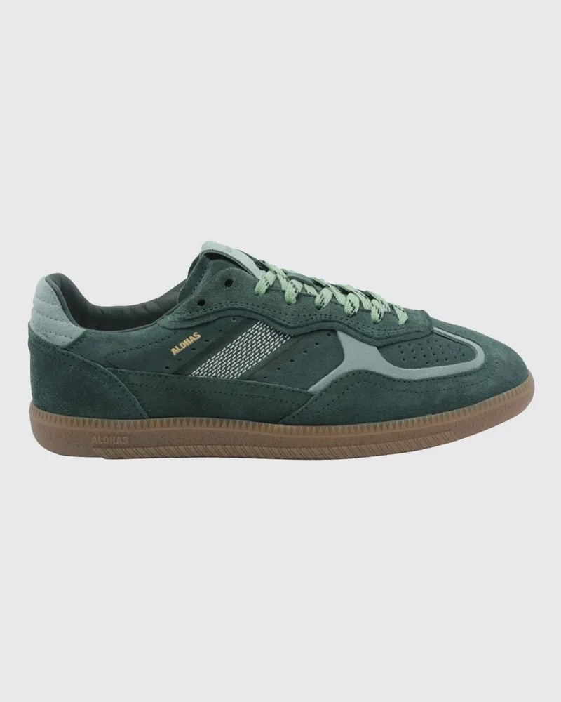 Alohas TB.490 Sneaker aus Leder und Veloursleder im Color-Block-Design Grün
