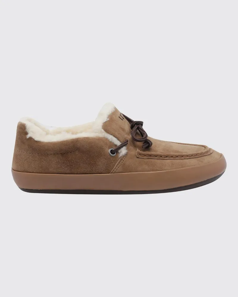 UGG Quill Bootsschuhe aus Veloursleder mit Wollfutter und Ziernähten Beige
