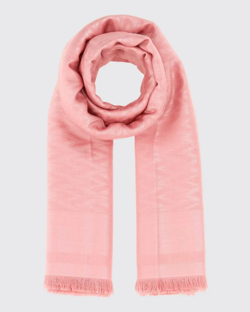 Valentino Garavani Schal aus Seiden- und Wollmischung mit Jacquard-Monogramm Pink