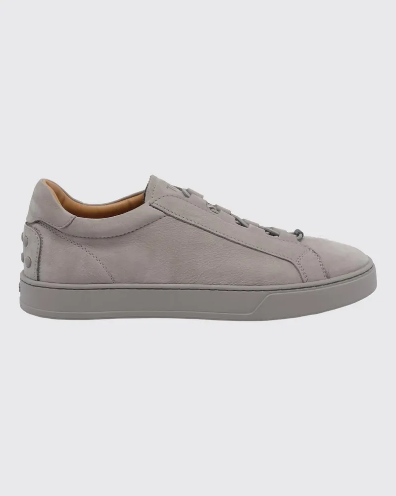 TOD'S Slip-on-Sneaker aus Veloursleder mit Gommini an der Ferse Grau