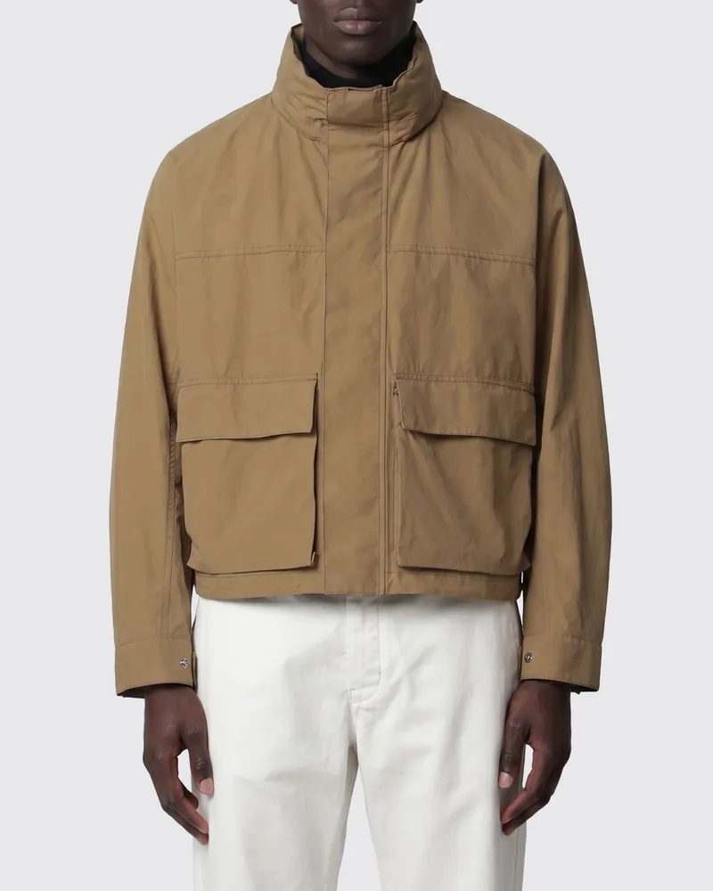 Christophe Lemaire Leichte Baumwolljacke von mit Stehkragen und aufgesetzten Taschen Grün