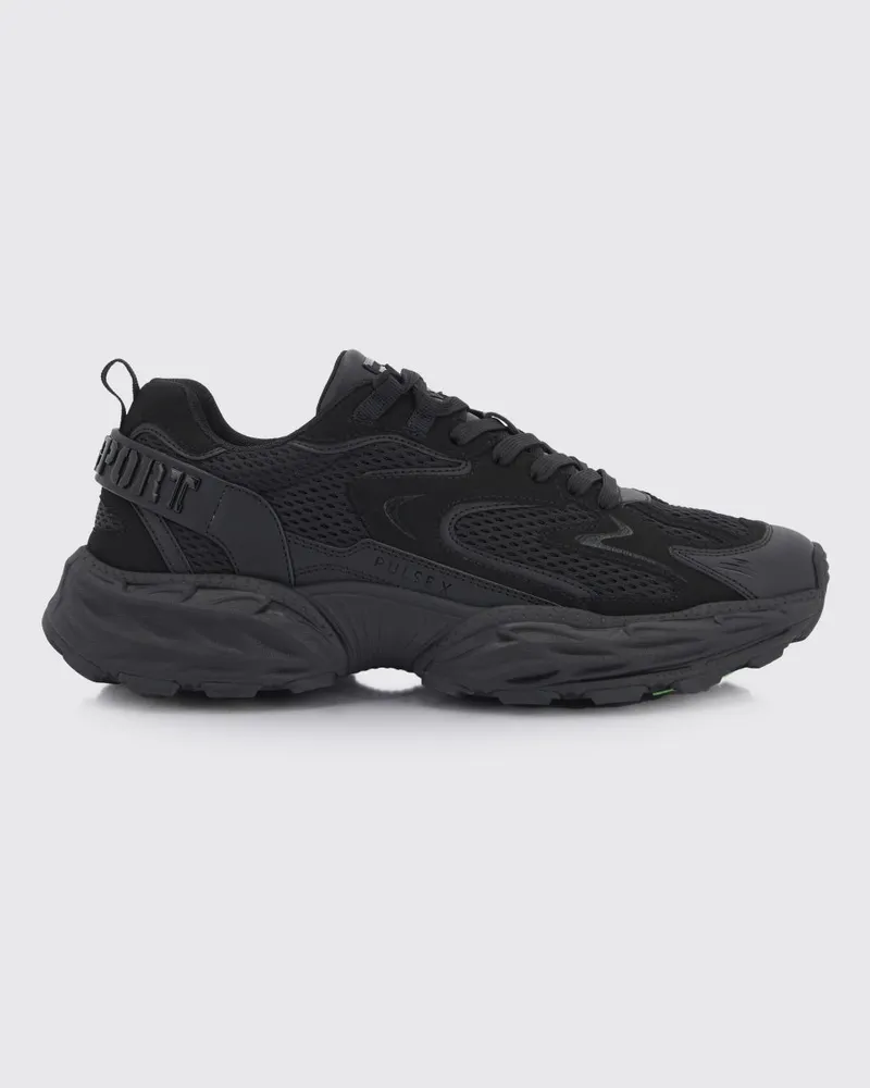 Philipp Plein Sneakers Pulse X aus Mesh und Leder Schwarz