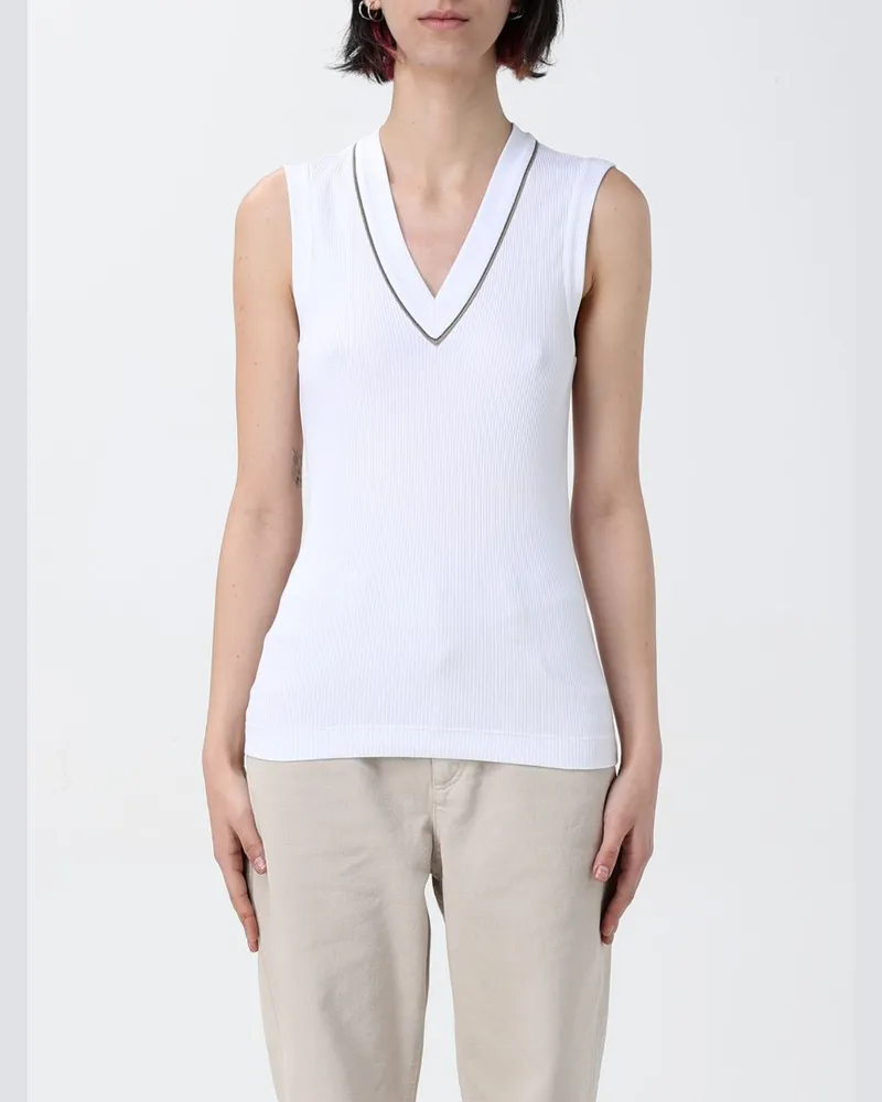 Brunello Cucinelli Top damen Weiß