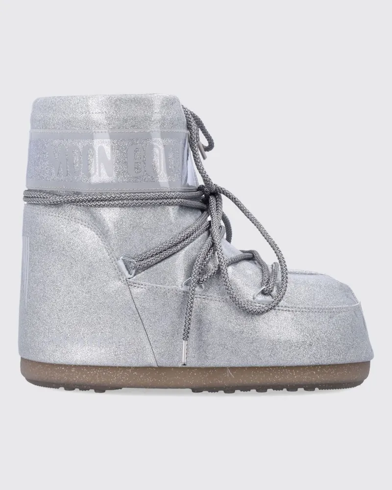 Moon Boot Flache stiefeletten damen Silber