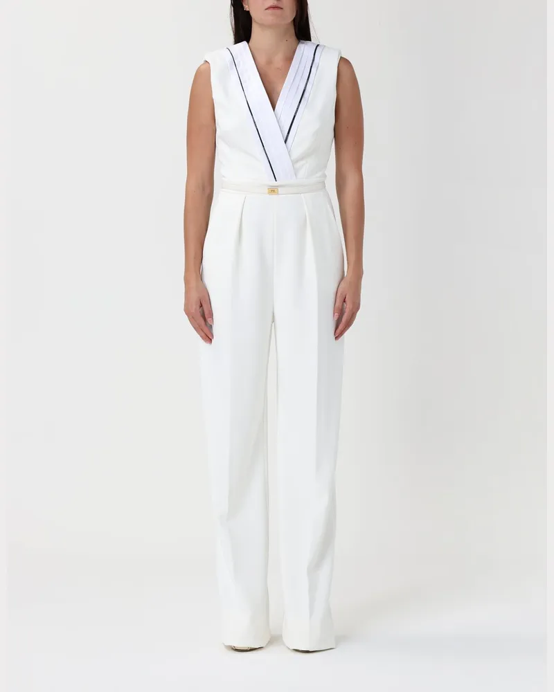 Elisabetta Franchi Kleider damen Ivory