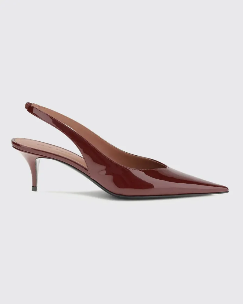 Amina Muaddi Schuhe damen Weinrot