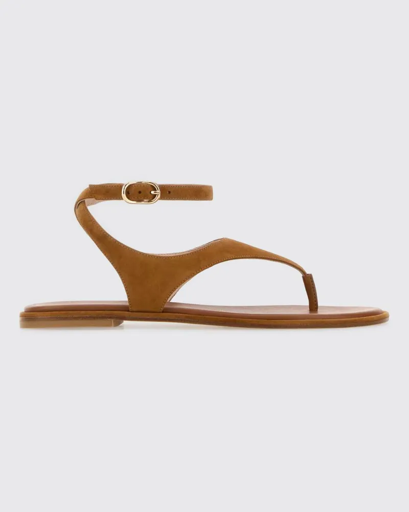 Stuart Weitzman Wildleder-Sandale Braun