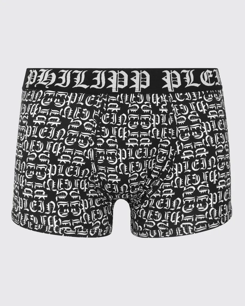 Philipp Plein Boxershorts aus Stretch-Baumwollmischung mit Schriftzug Schwarz