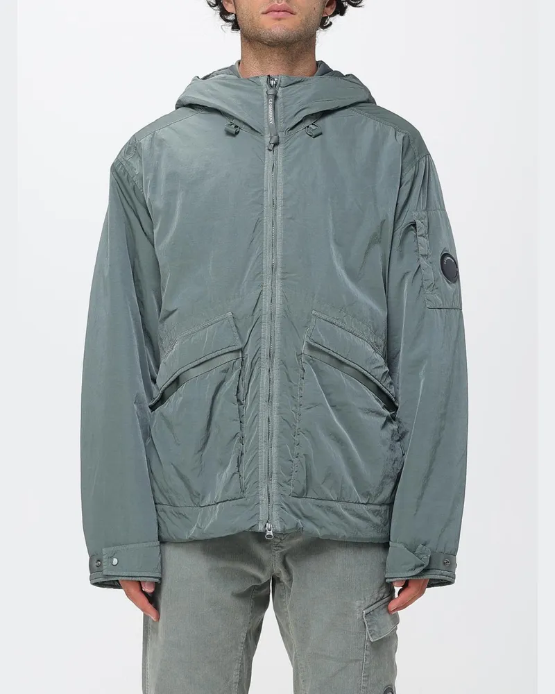 C.P. Company Chrome-R Kapuzen-Windbreaker-Jacke aus recyceltem Nylon Grau