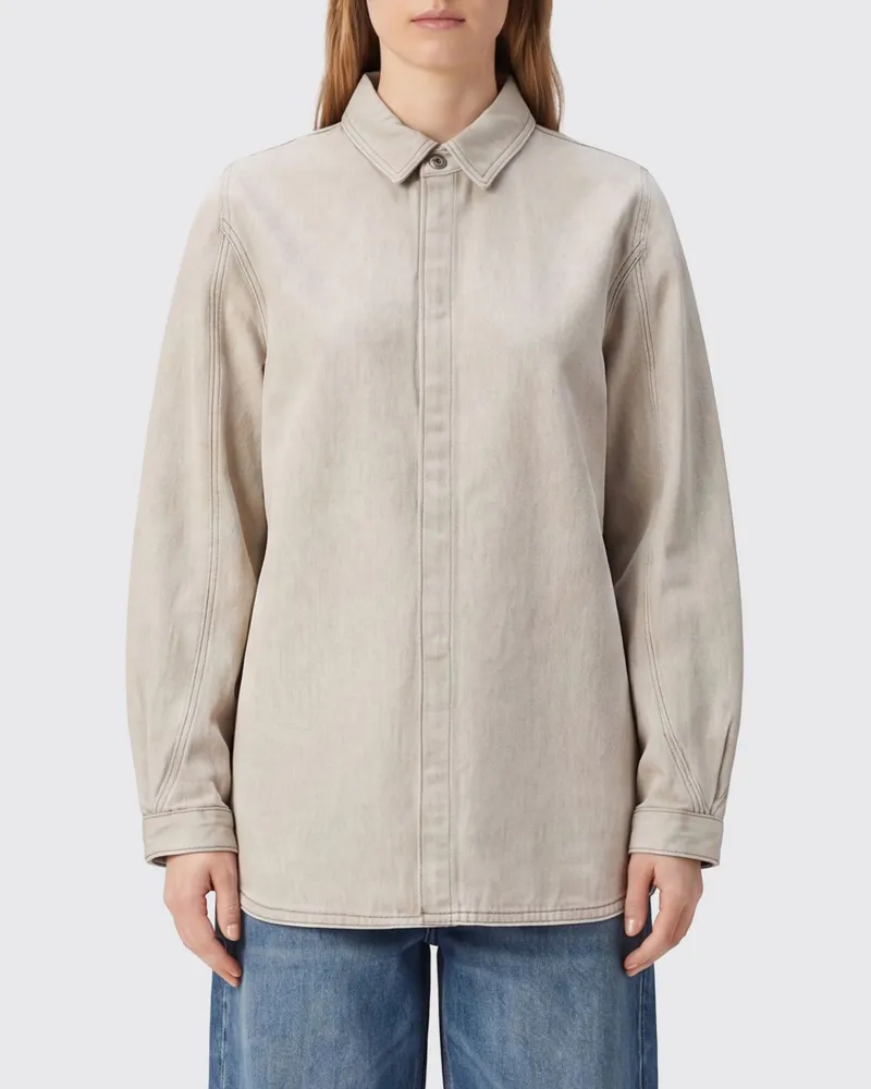 Jacquemus Hemd Amelo de-Nîmes aus Baumwollmischung in lockerer Passform Beige
