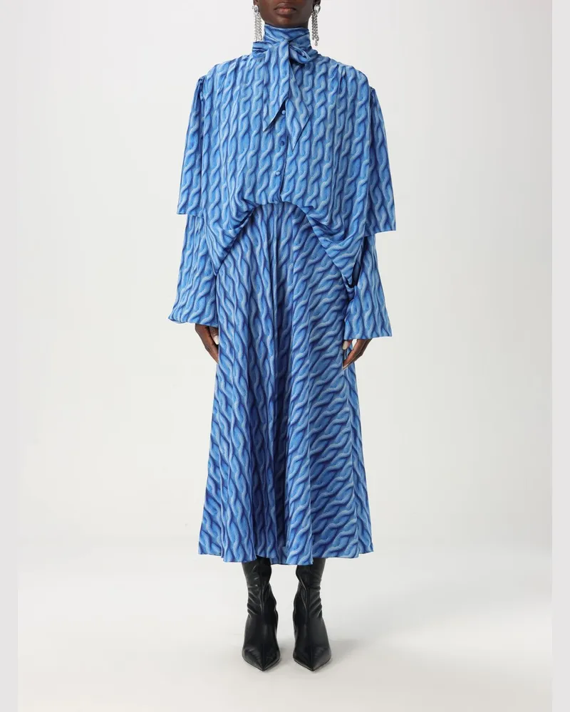 Balenciaga Kleider damen Hellblau