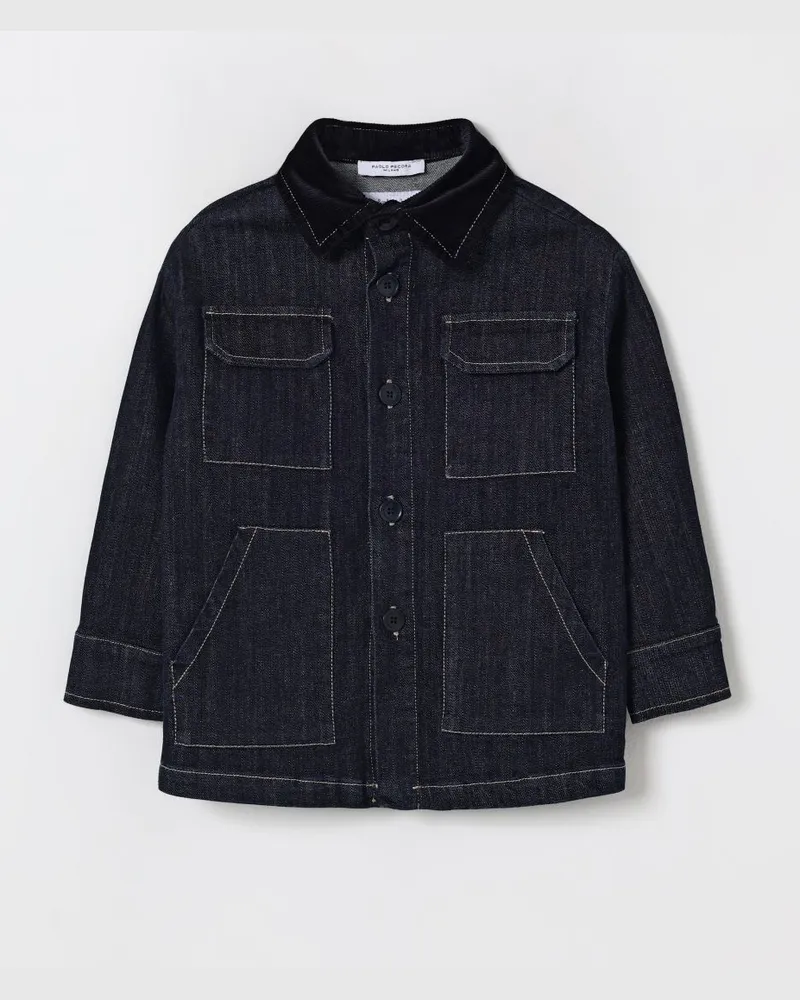 Paolo Pecora Milano Hemd kinder Blau