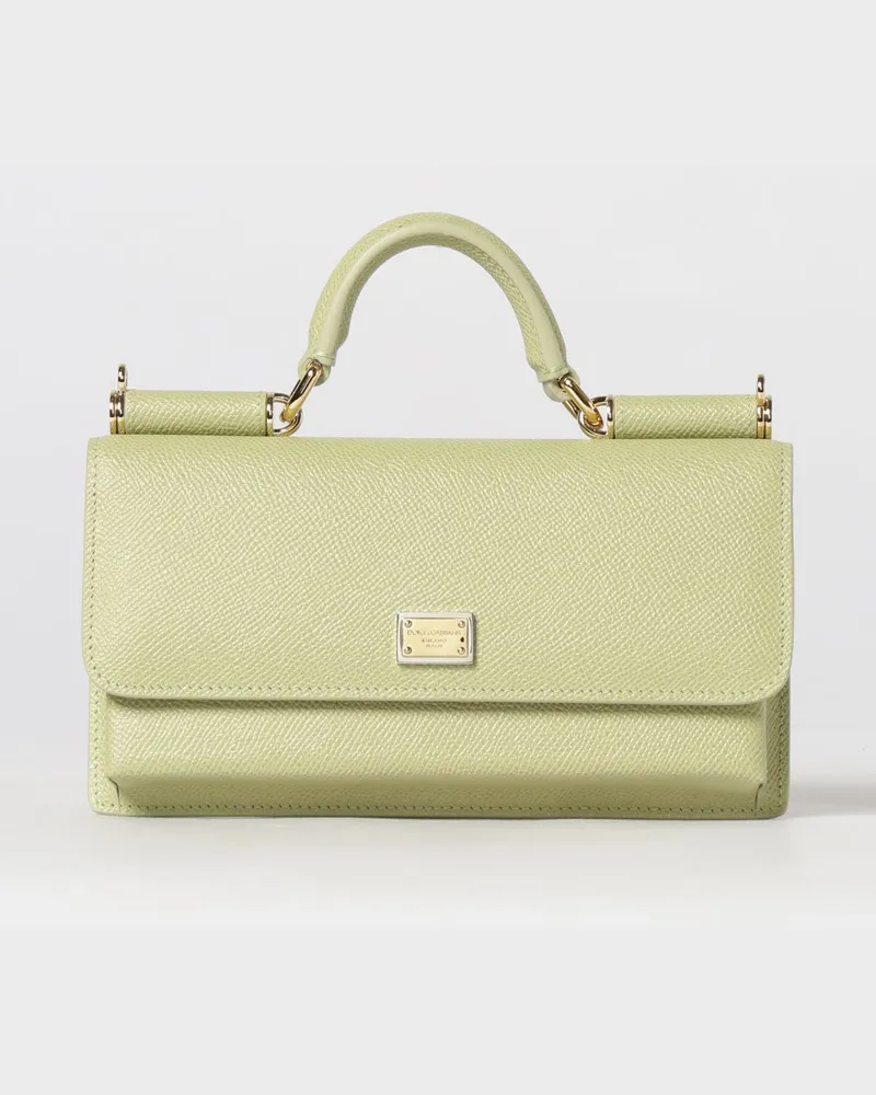 Dolce & Gabbana DOLCE  GABBANA Mini Tasche Dolce & Gabbana aus genarbtem Leder Grün
