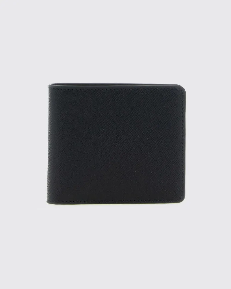 Maison Margiela Bifold-Geldbörse von aus Kalbsleder mit Four Stitches-Logo Schwarz