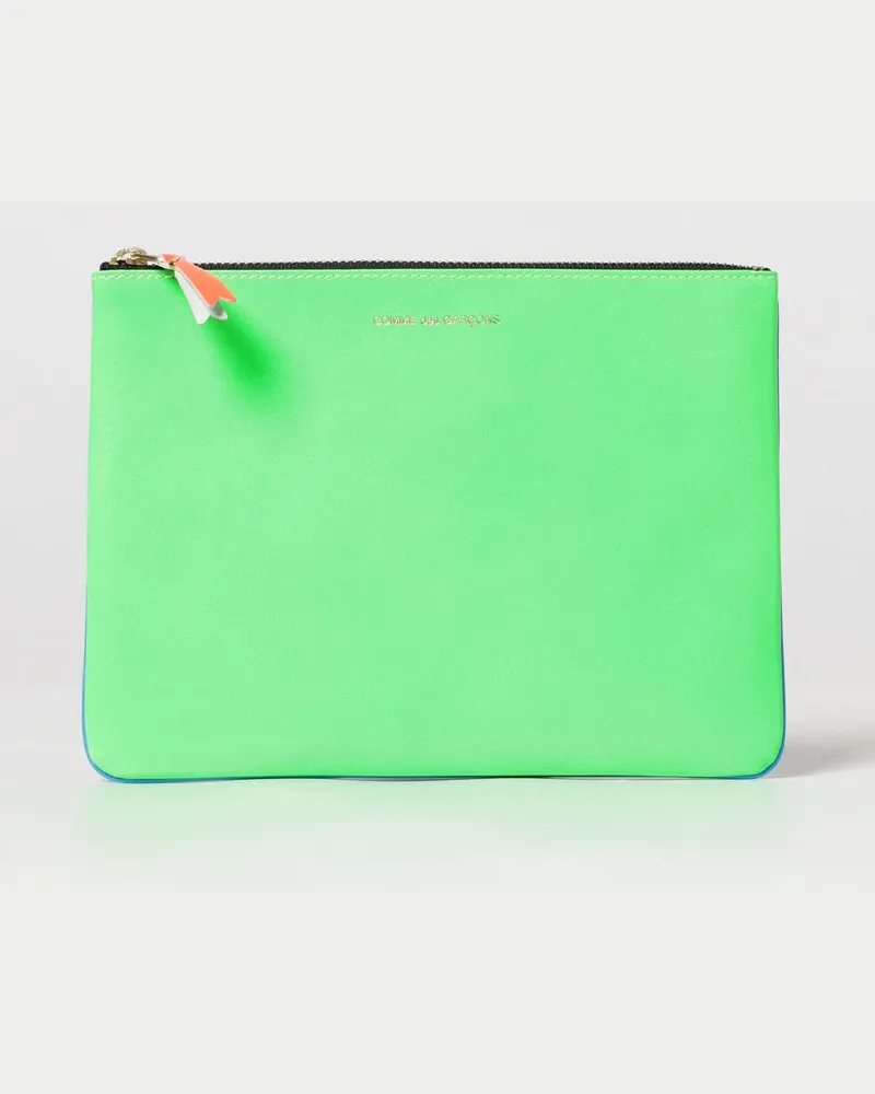 Comme des Garçons Flaches Portemonnaie von aus Ziegenleder mit Bicolor-Print Fa01