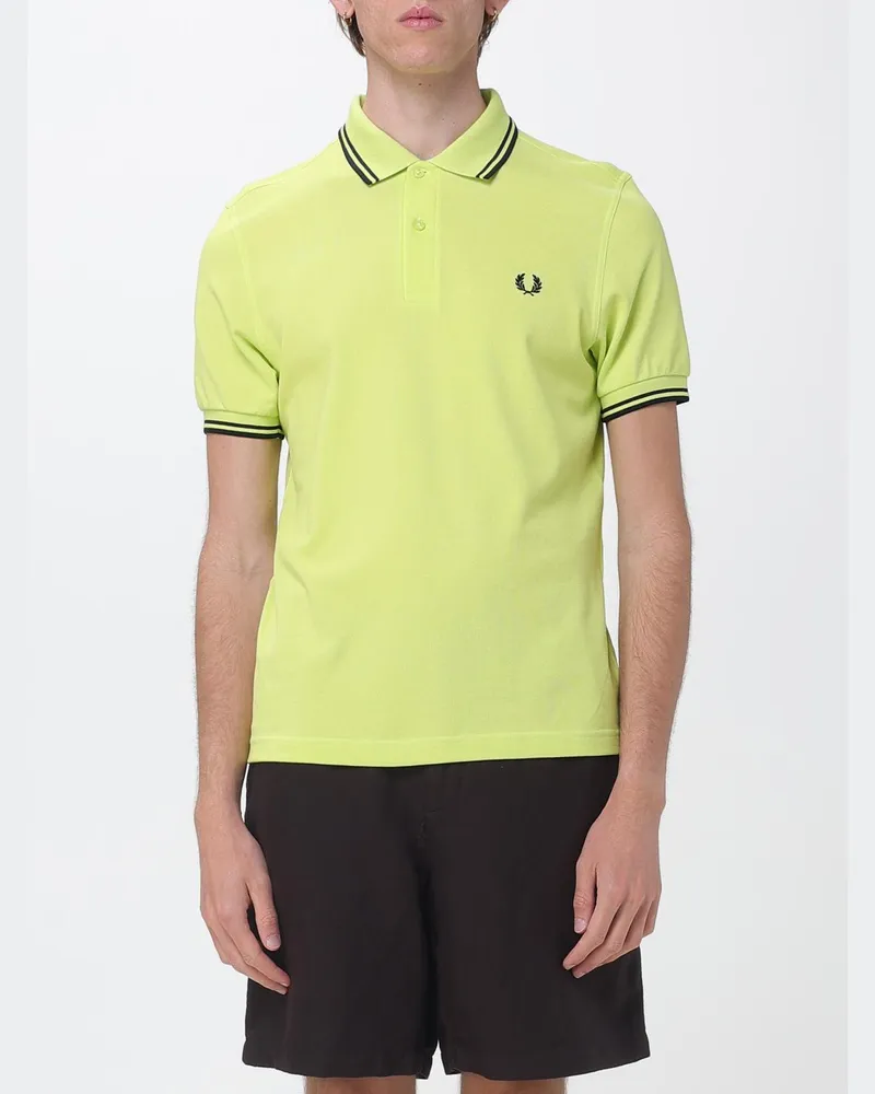 Fred Perry Baumwoll-Polohemd mit Logo Limette