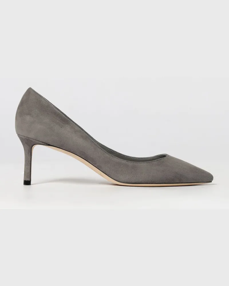 Jimmy Choo Romy Pumps aus Veloursleder mit mittlerem Stiletto-Absatz Grau