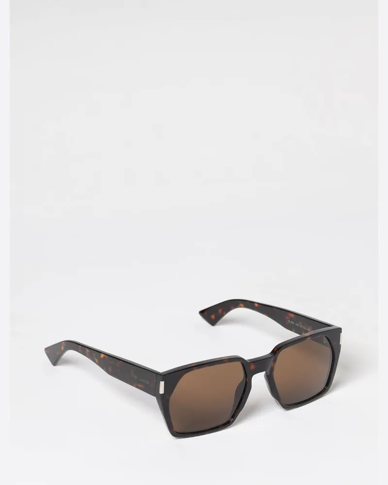 Saint Laurent Piloten-Sonnenbrille von aus recyceltem Acetat mit dunklen Gläsern Bunt