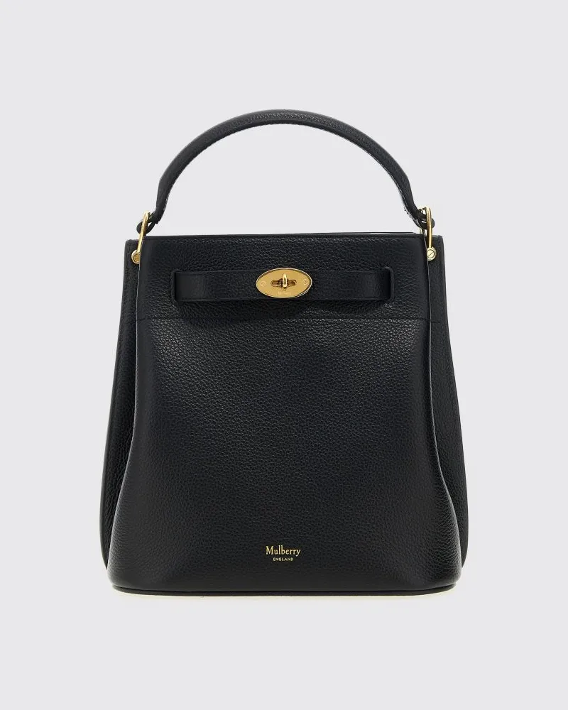 Mulberry Islington Turn Lock Bucket Bag Schwarz