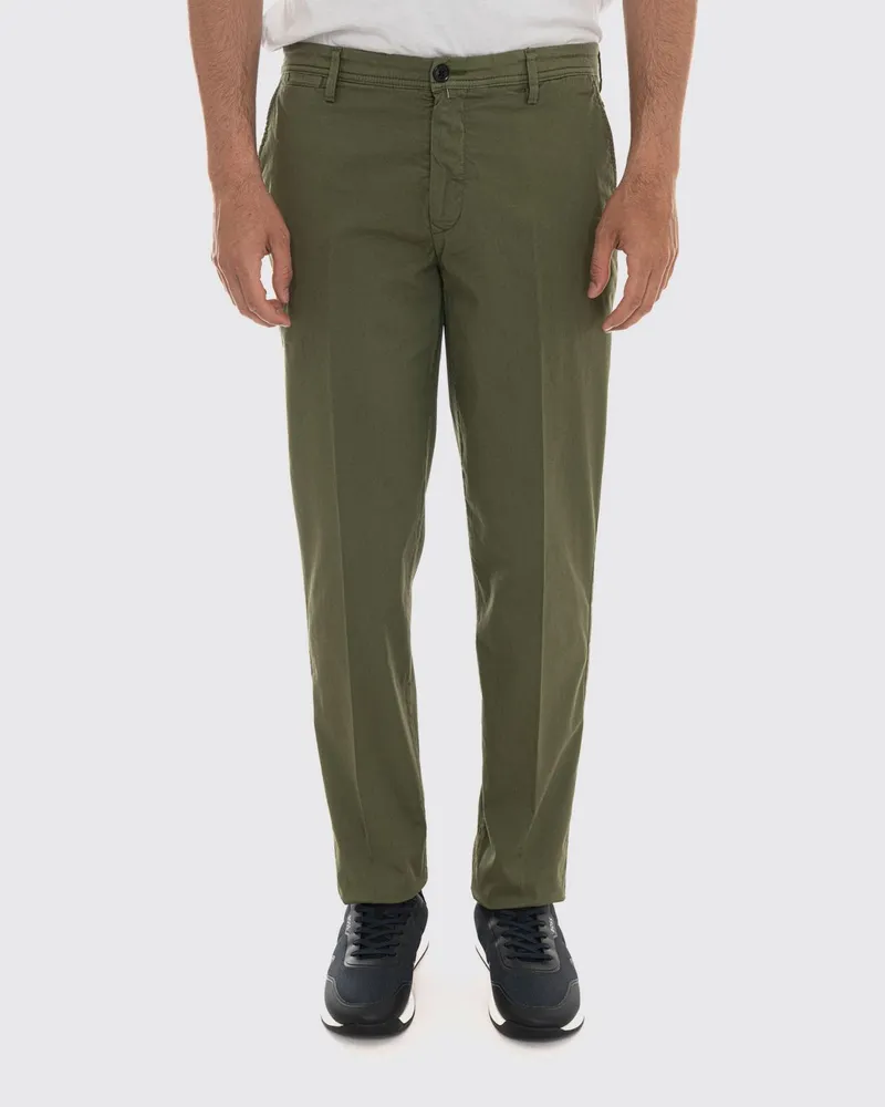 Peuterey Slim-Fit-Chino-Hose aus Baumwollmischung mit mittlerem Bund Grün