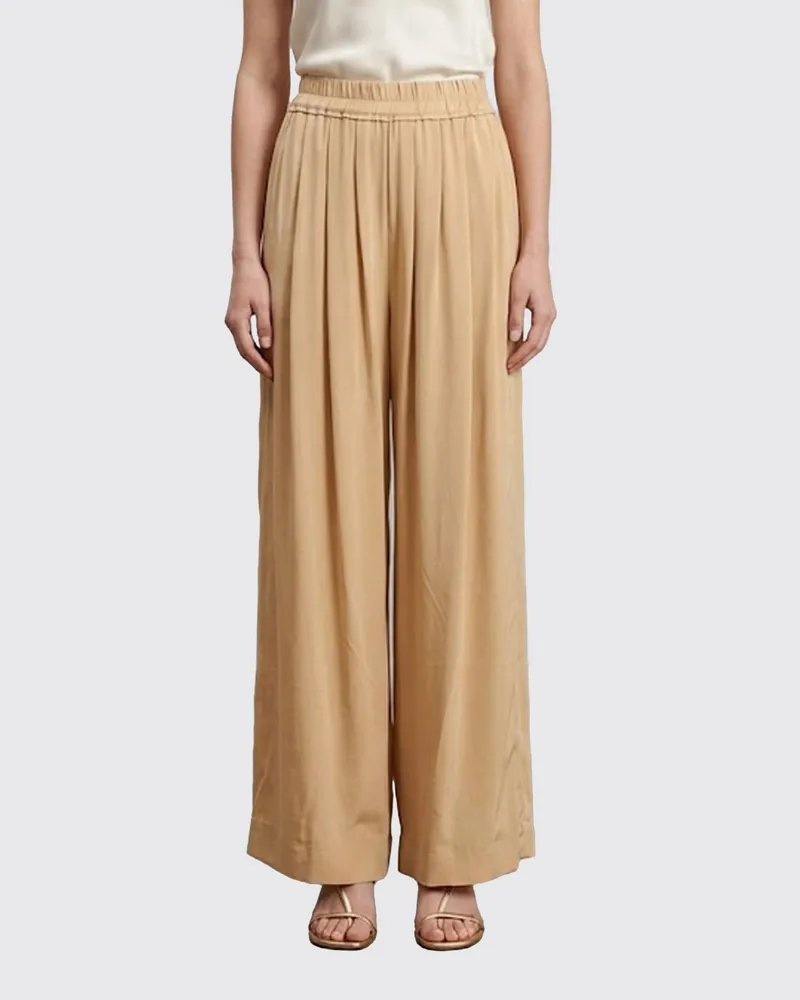 Isabel Marant Nolia High-Waist Palazzo-Hose aus Viskose mit weitem Bein Beige