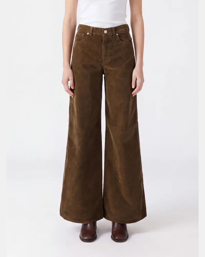 PT TORINO ausgestellte Five-Pocket-Cordhose Braun