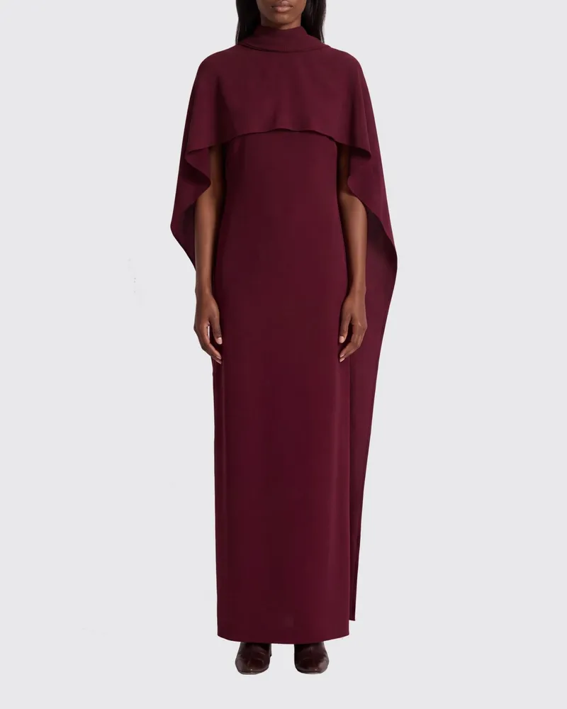 Alberta Ferretti Ärmelloses langes Abendkleid aus Crêpe in Etui-Form Rot
