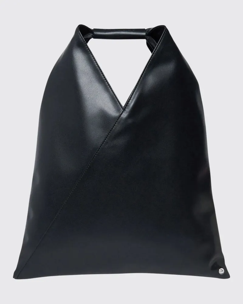 Maison Margiela Japanese Handtasche für Kinder mit rückseitiger Naht Schwarz