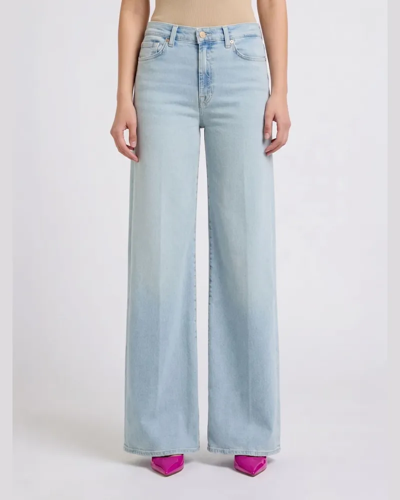 7 for all mankind Palazzo Jeans aus Stretch-Denim Ice