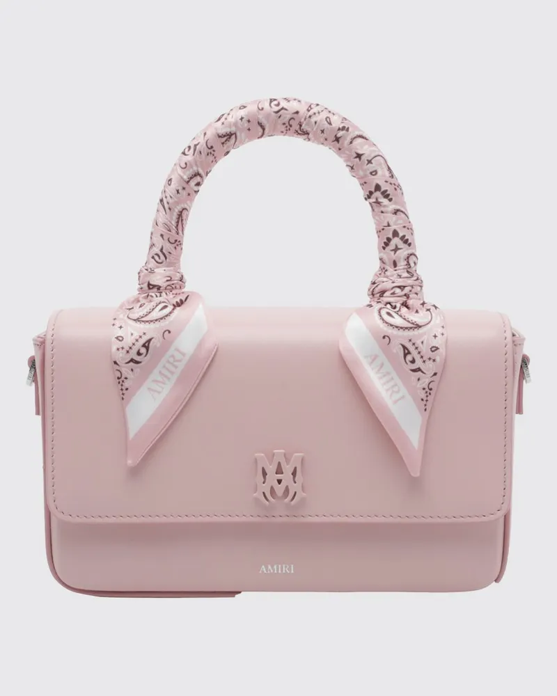 Amiri Mini-Handtasche aus Leder mit Monogramm und abnehmbarem Riemen Pink