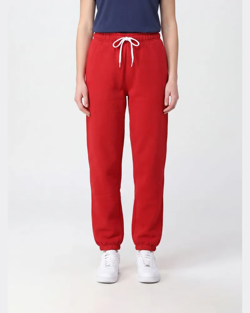 Ralph Lauren Jogginghose aus Baumwolle mit geradem Bein und Logo Rot