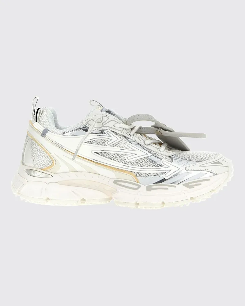 OFF-WHITE Be Right Back Low-Top-Sneaker aus Mesh und Gummi mit Profilsohle Weiß