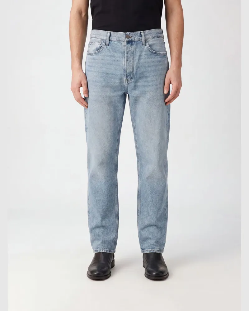 Fear of God Straight-Jeans aus Baumwoll-Denim mit mittlerer Leibhöhe Blau