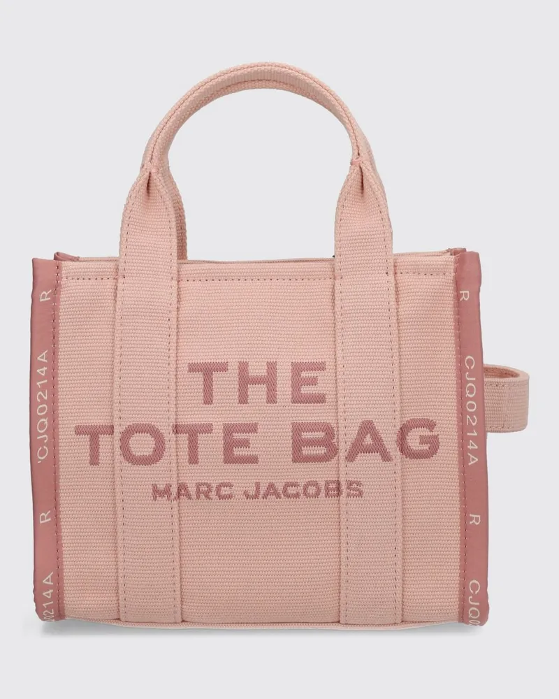 Marc Jacobs The Small Tote Bag Handtasche von aus Canvas mit Jacquard-Logo Pink