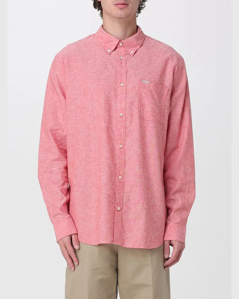 Barbour Leinen-Baumwoll-Hemd Rot
