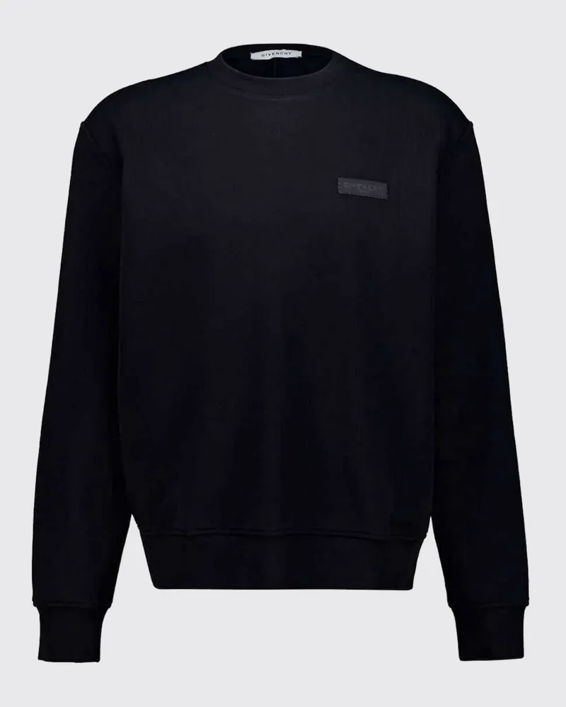 Givenchy Relaxed-Fit Baumwoll-Sweatshirt mit Rundhalsausschnitt und tonalem Logo Schwarz