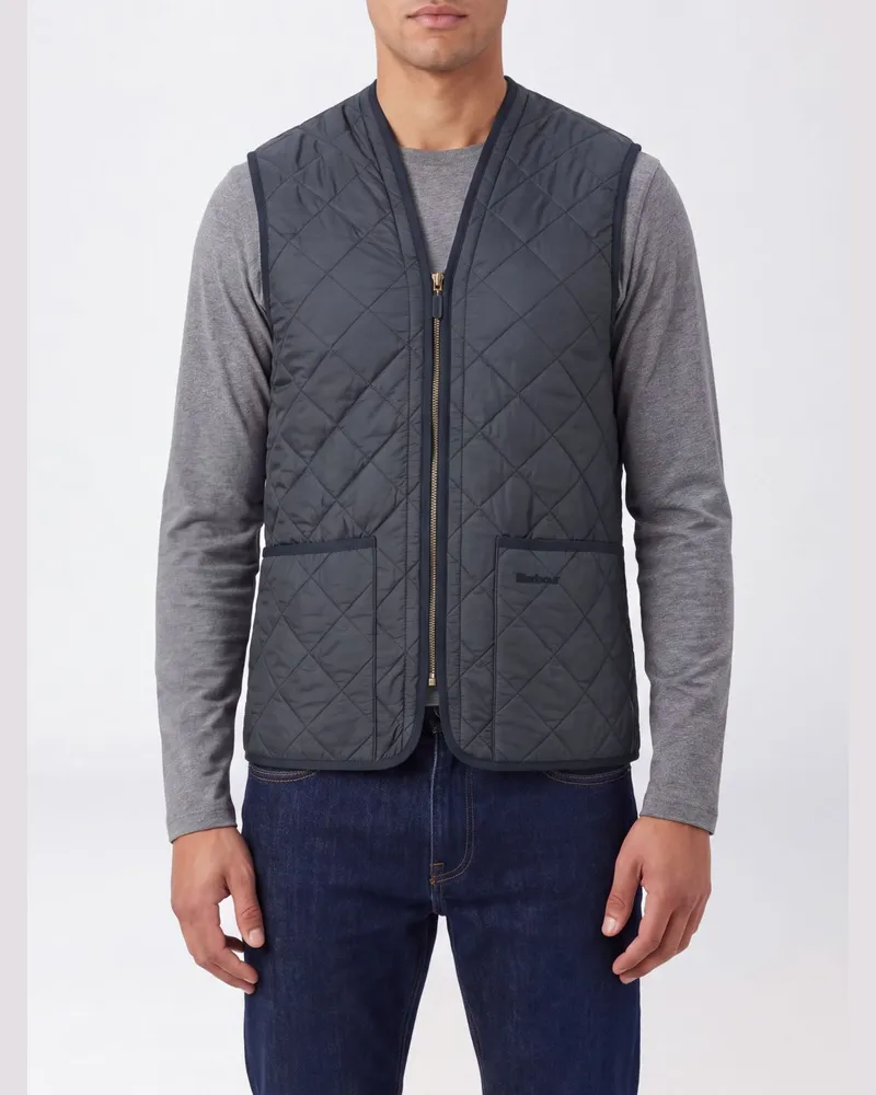 Barbour Gesteppte Weste aus wasserdichtem Nylon mit Fleecefutter und Reißverschluss Blau