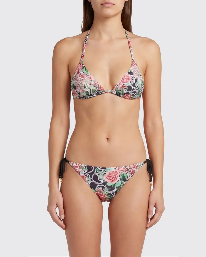 Philipp Plein Florales Lycra Bikini-Top Bunt