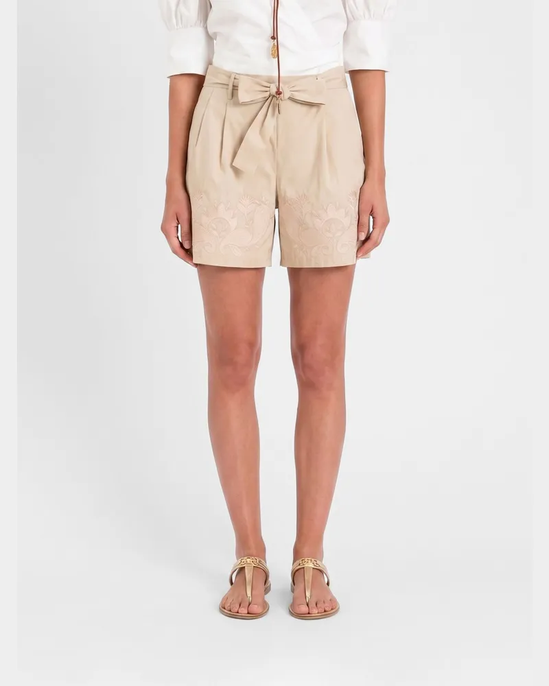Twin-Set Shorts aus Stretch-Baumwolle Safari