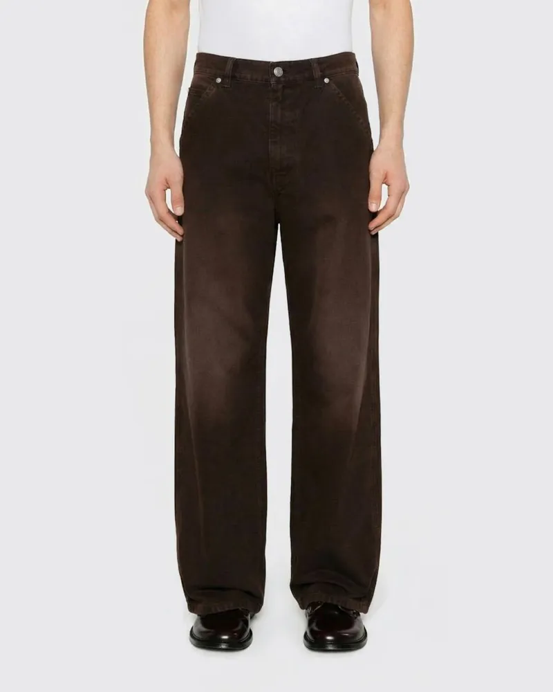 Marni Wide-Leg Baumwoll-Denim-Jeans Braun
