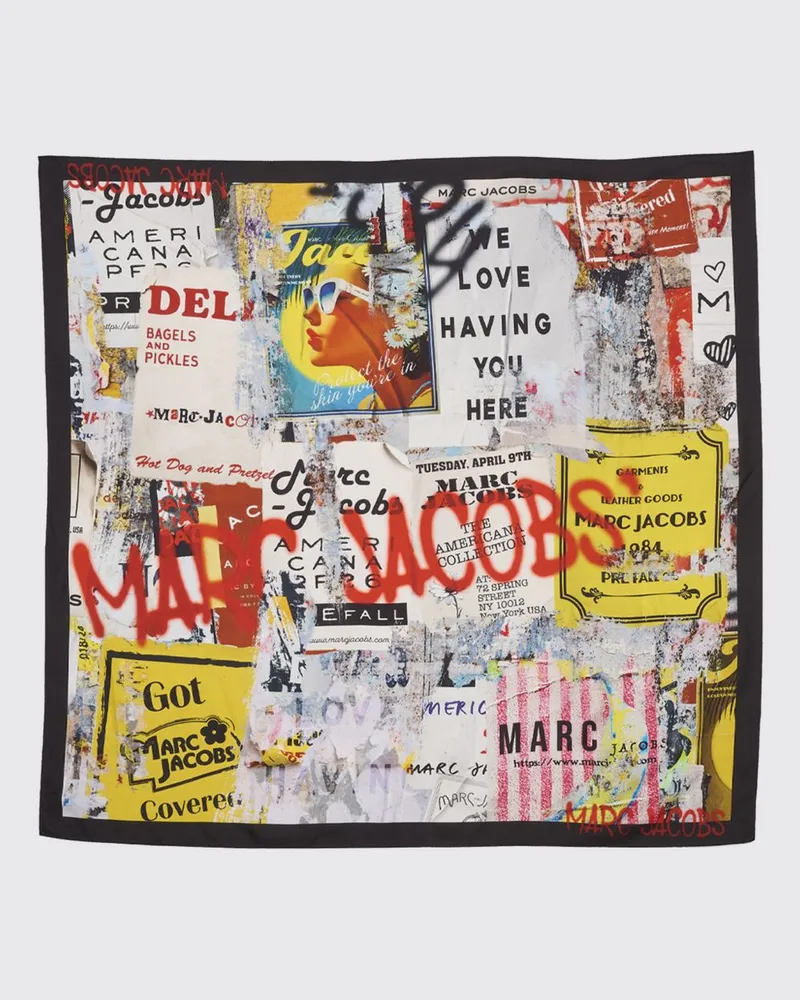Marc Jacobs Seidenschal mit durchgehendem Grafik-Logo-Print Bunt