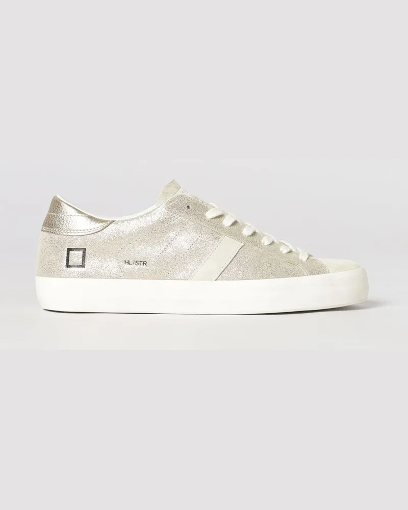 D.A.T.E. Hill Sneakers aus laminiertem Wildleder Platinum