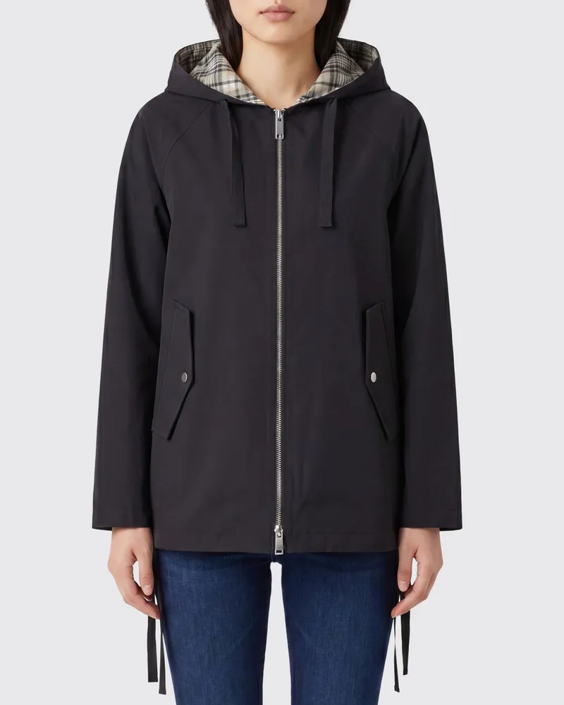 OOF WEAR Kurze Windjacke aus technischem Stoff mit Kapuze und Reißverschluss Schwarz