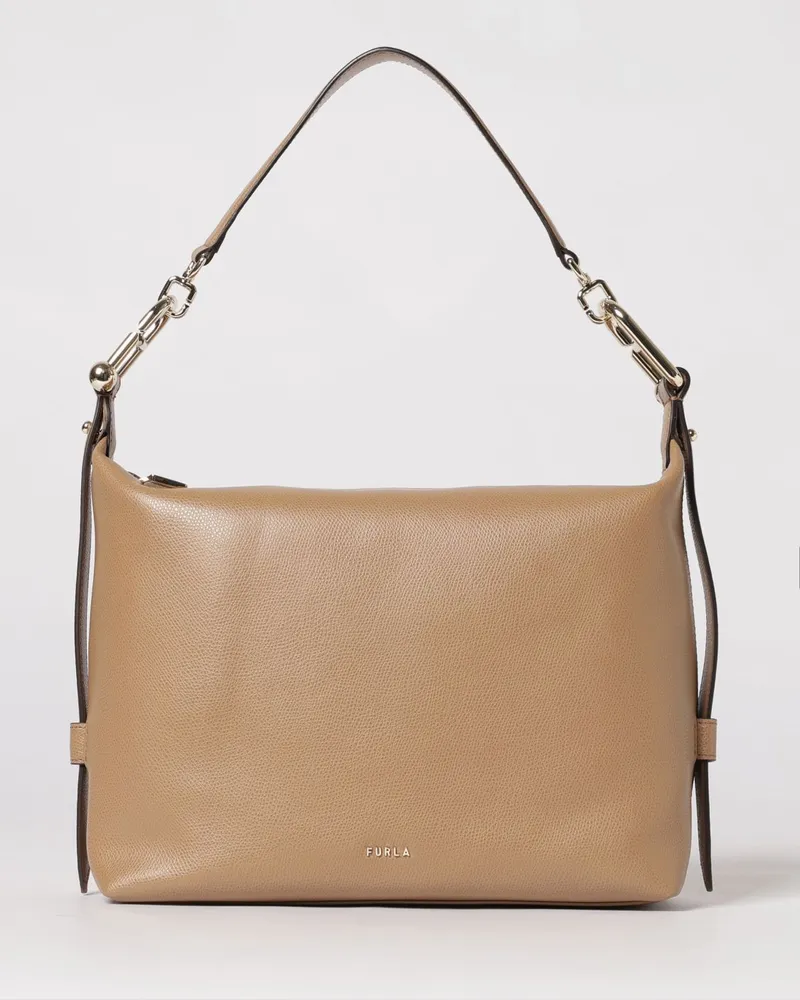 Furla Schultertasche damen Camel