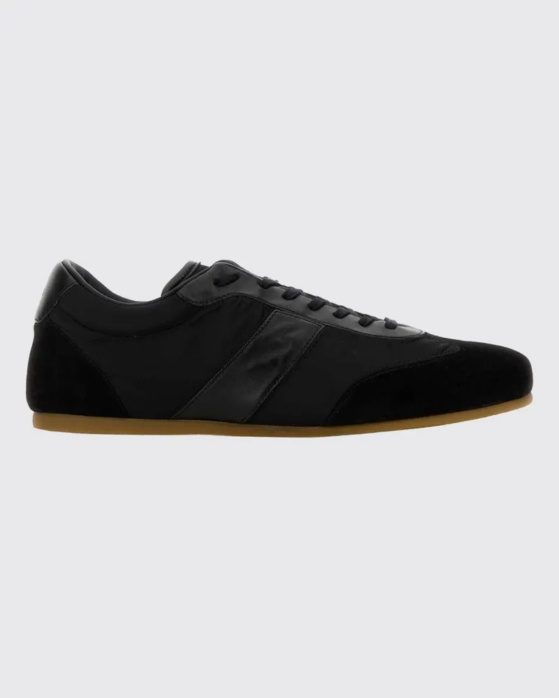 Christophe Lemaire Leder-Sneakers Schwarz