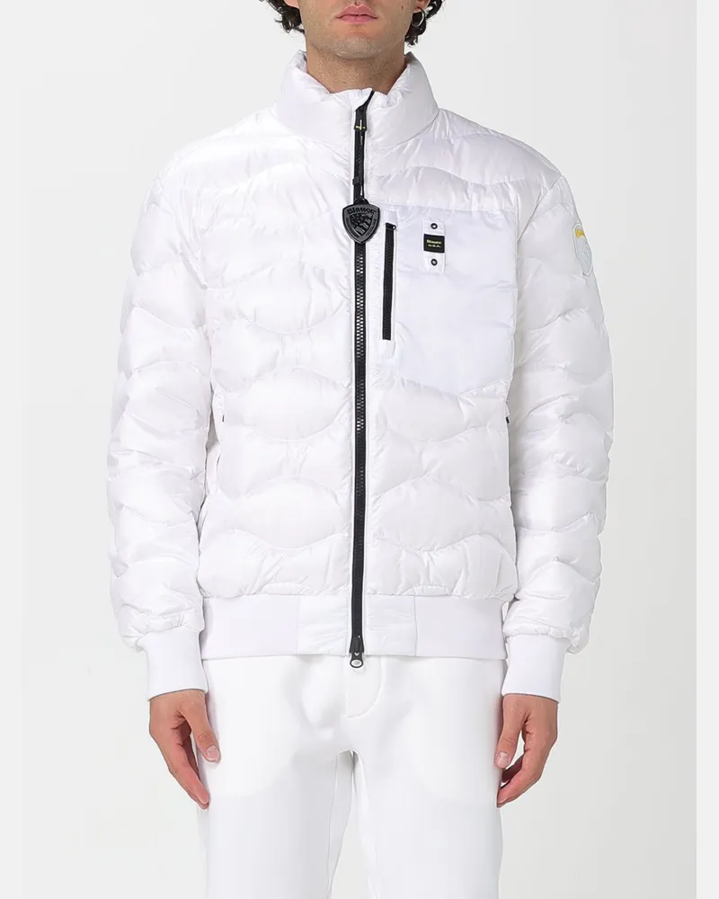 Blauer Jacke herren Weiß