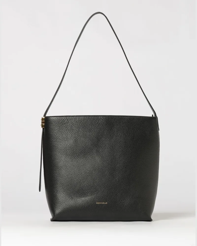 Coccinelle C-Me Lock Tasche aus genarbtem Leder Grün